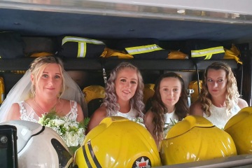 Our fire engines are perfect to carry your wedding party